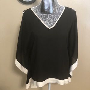 Women’s blouses tops shirts dress shirt blk/wht
